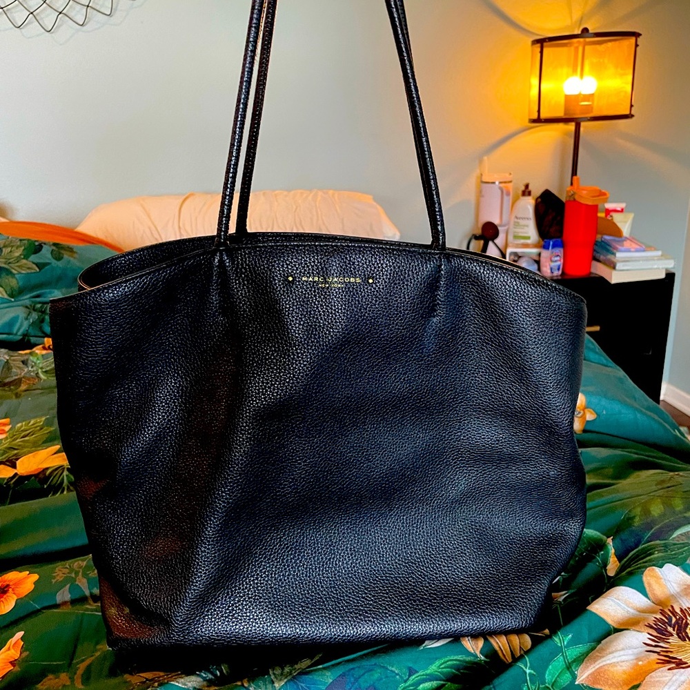 Marc Jacobs pebbled leather tote. Large enough for 16in lap top.